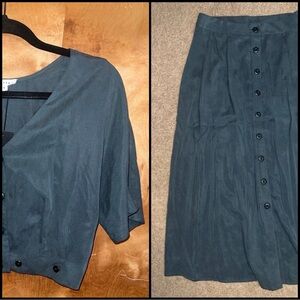 Vetta Capsule Skirt/Top set New w Tags Deep Green So Soft